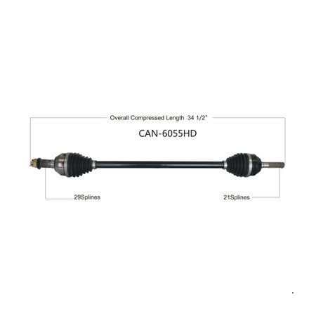 Wide Open Heavy Duty CV Axle for CAN AM HD FRONT LEFT X3 XRS 17 CAN-6055HD